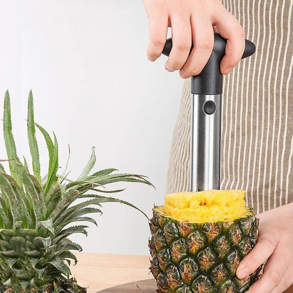 Pineapple Corer Slicer - ステンレス鋼パイナップルピーラーコアラースライサー簡単なキッチンツール耐久性のある多目的ポータブルコンパクト軽量高速配送