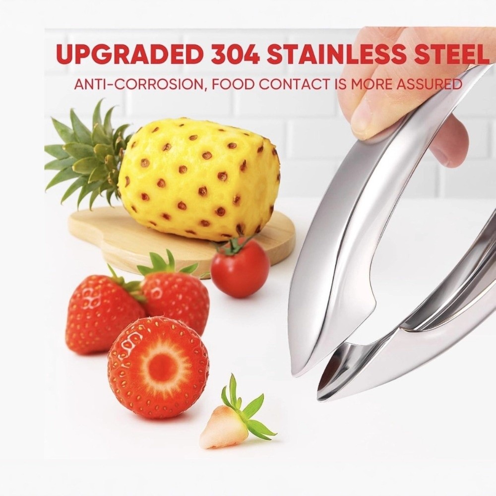 Pineapple Corer Slicer - ステンレス製パイナップルピンセット 効率的な防錆パイナップルコアラー 多機能スムーズハンドルパイナップルアイピーラー