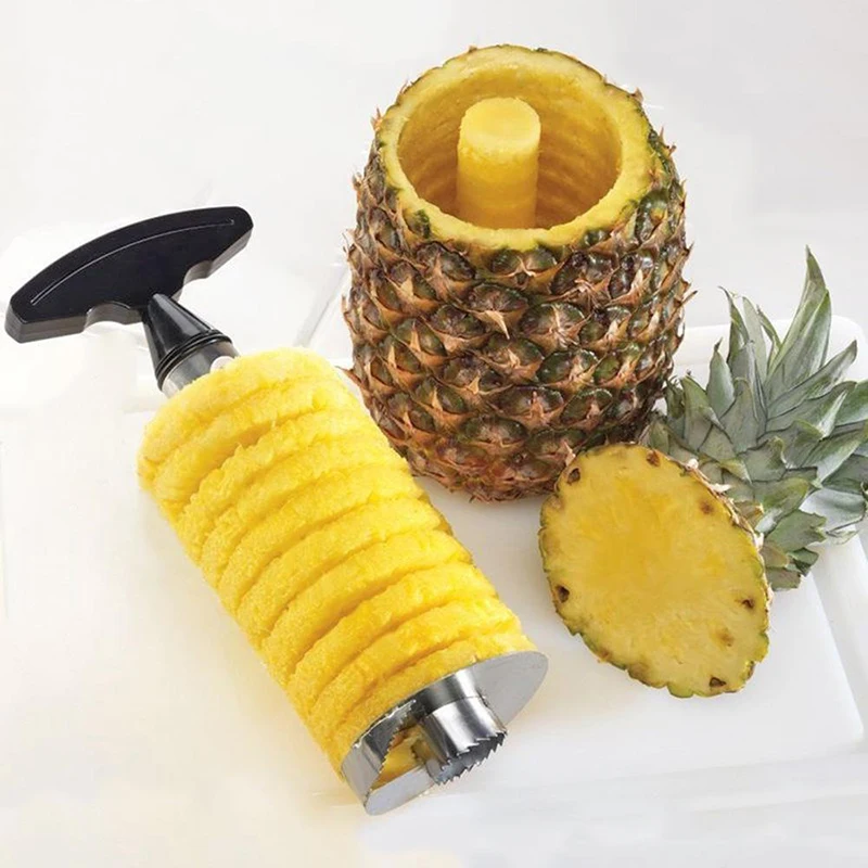 Pineapple Corer Slicer - 1 個パイナップルスライサーピーラーステンレス鋼簡単フルーツカッターコアラーキッチンアクセサリーツールガジェット