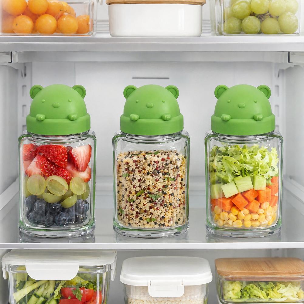 Meal Prep Jar Salad - アップグレードされた密閉プラスチック製サラダ容器、携帯用サラダジャー、新鮮さを保つサラダランチ容器、安全な食事準備容器