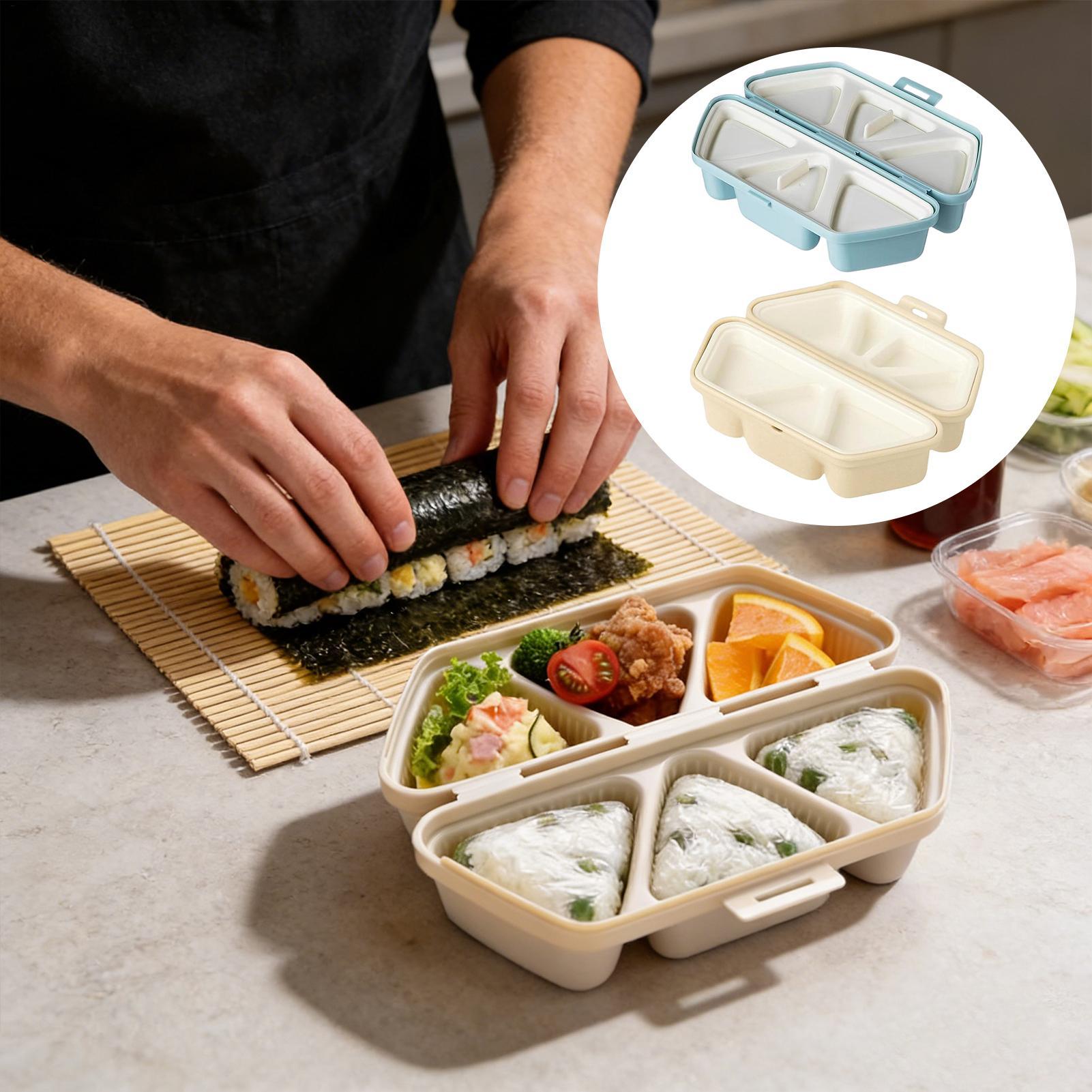 Meal Prep With Rice - 寿司型メーカー 6個取り 三角形おにぎり型 弁当箱ツール ノンスティック キッチン用品