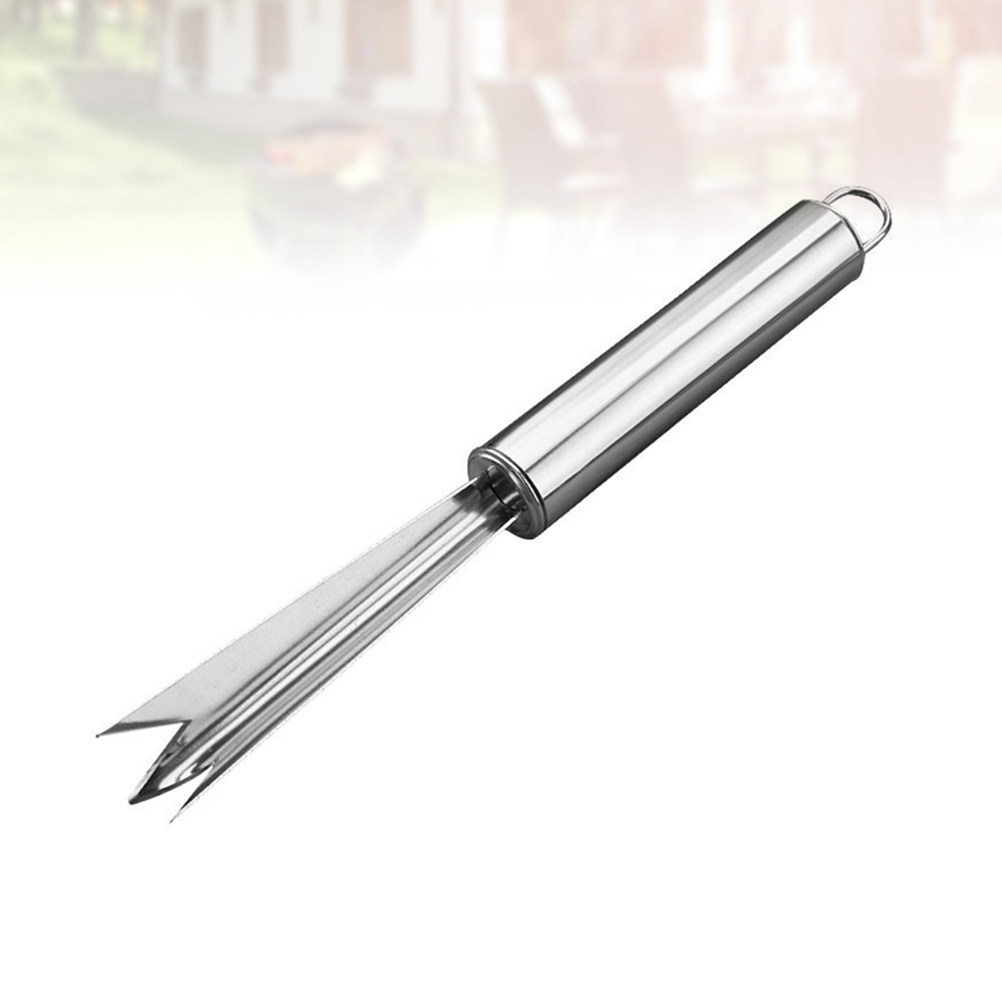 Pineapple Corer Slicer - 4個入りステンレス製パイナップル皮むき器、皮剥き器、芯取り器、スライサー、多機能キッチンガジェット、吊り下げ穴付き、家庭用