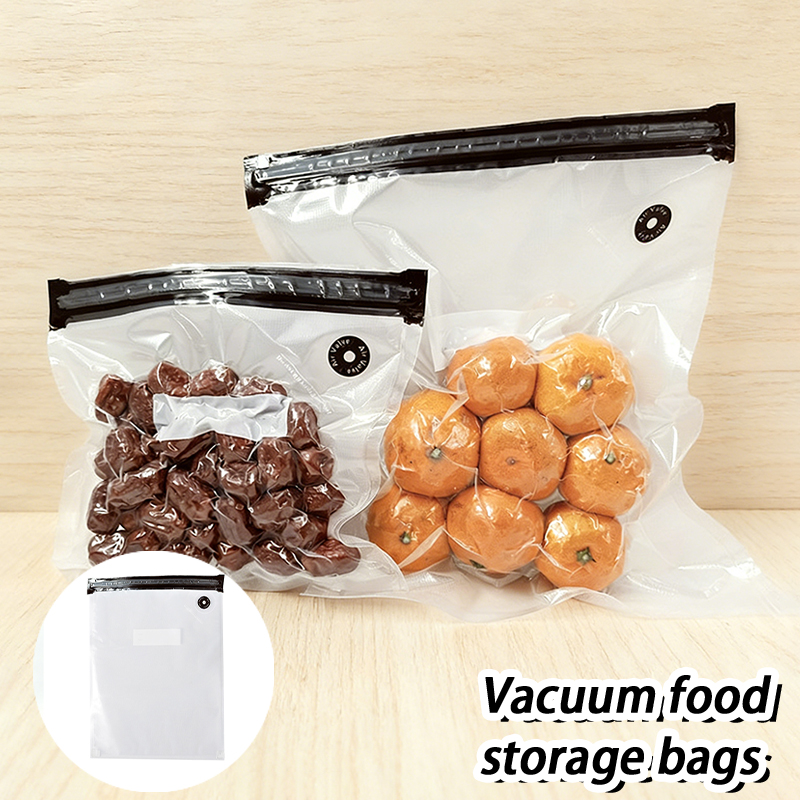 Meal Prep Ziplock - 再利用可能な真空シーラーバッグ、ジップロック付きBPAフリー食品保存バッグ、真空調理や冷凍庫用