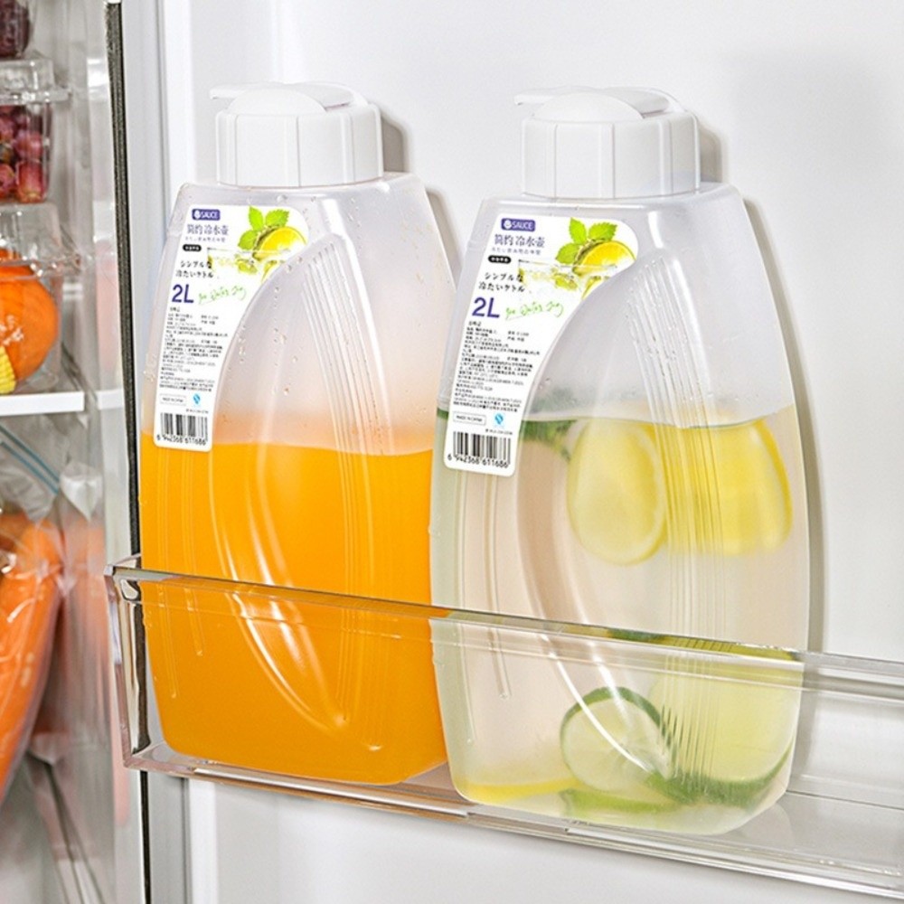 Meal Prep Juice Bottles - 新しい 1L/2L 冷水ケトル キャップ付き 耐久性のあるウォーターボトル 食品グレード