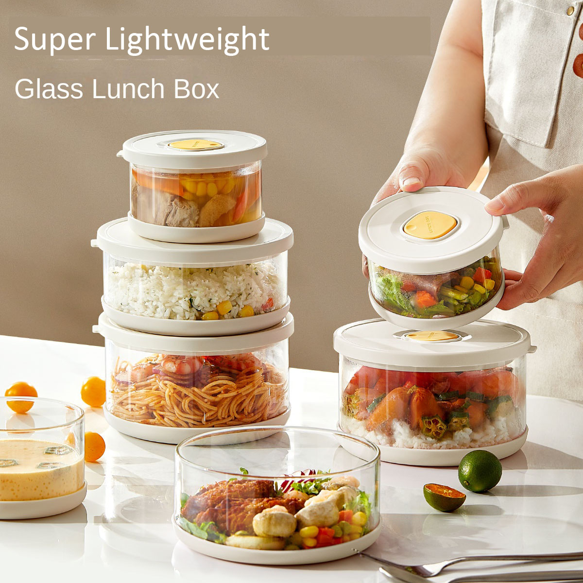 ガラス製食品保存容器 密閉 軽量 ランチボックス 冷凍米サラ - Meal Prep Frozen Food のレビューと価格