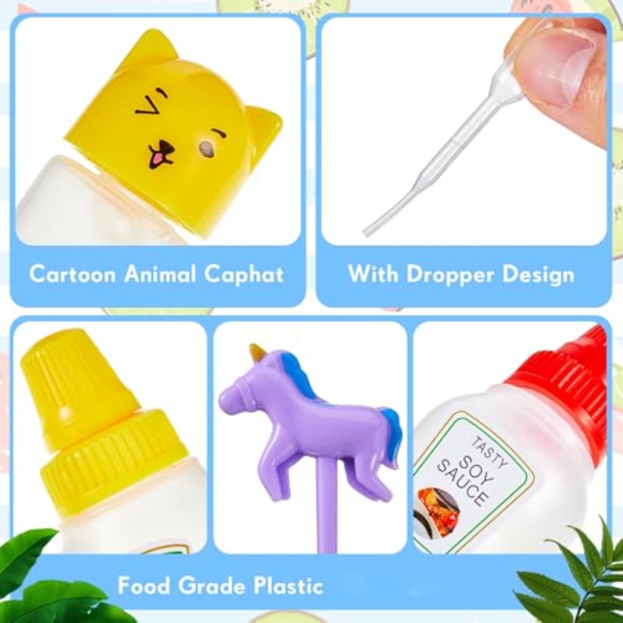 26個入りランチ弁当用醤油ケース容器、5個のミニ調味料スクイ - Sauce Squeeze Bottle のレビューと価格