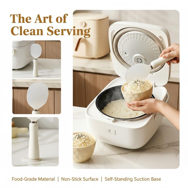 磁気式吸盤付き抗菌ライスパドル、効率的な食事準備のための自立 - Meal Prep With Rice のレビューと価格