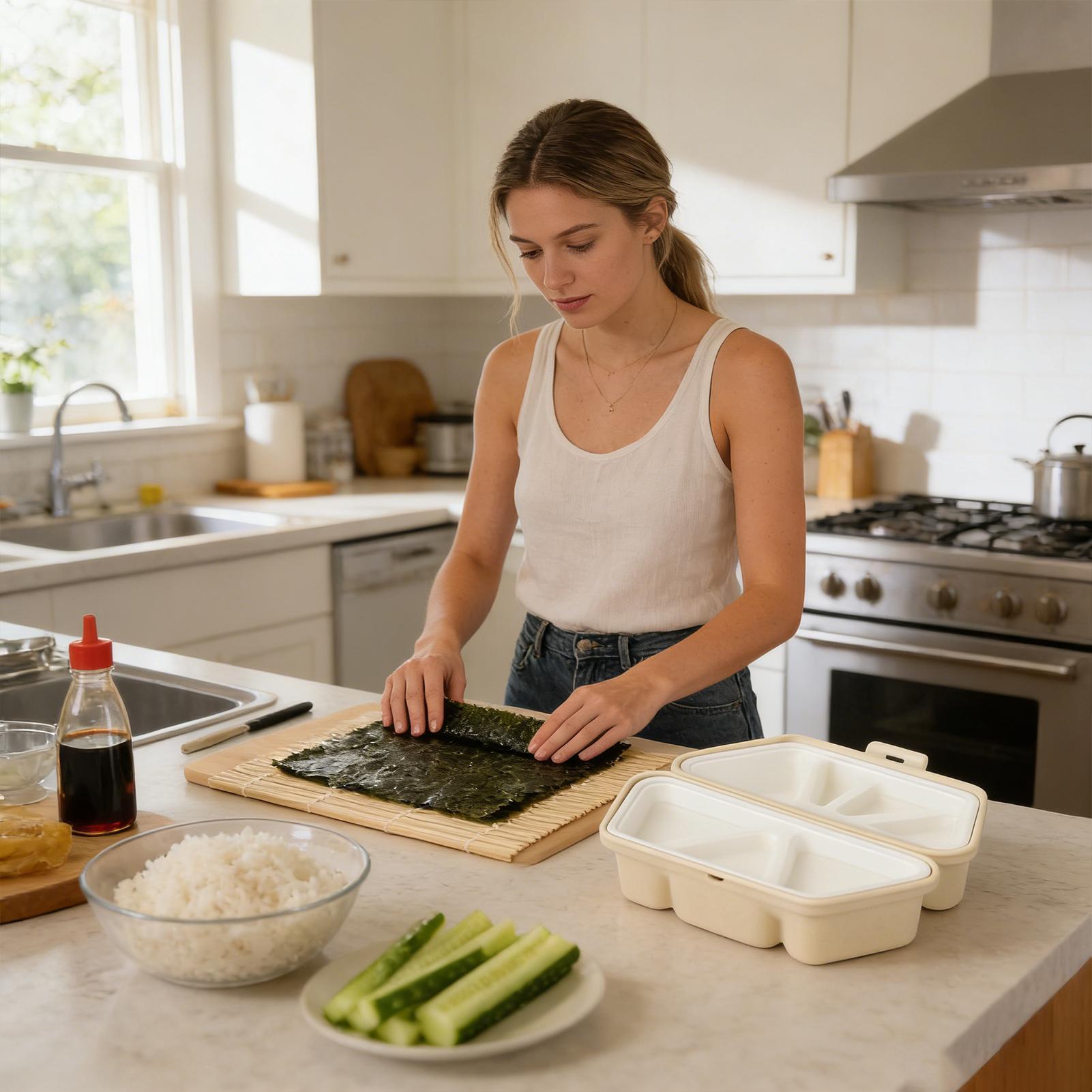 おにぎり型 6穴 日本製 折りたたみ式 食品容器 寿司ご飯型 - Meal Prep With Rice のレビューと価格