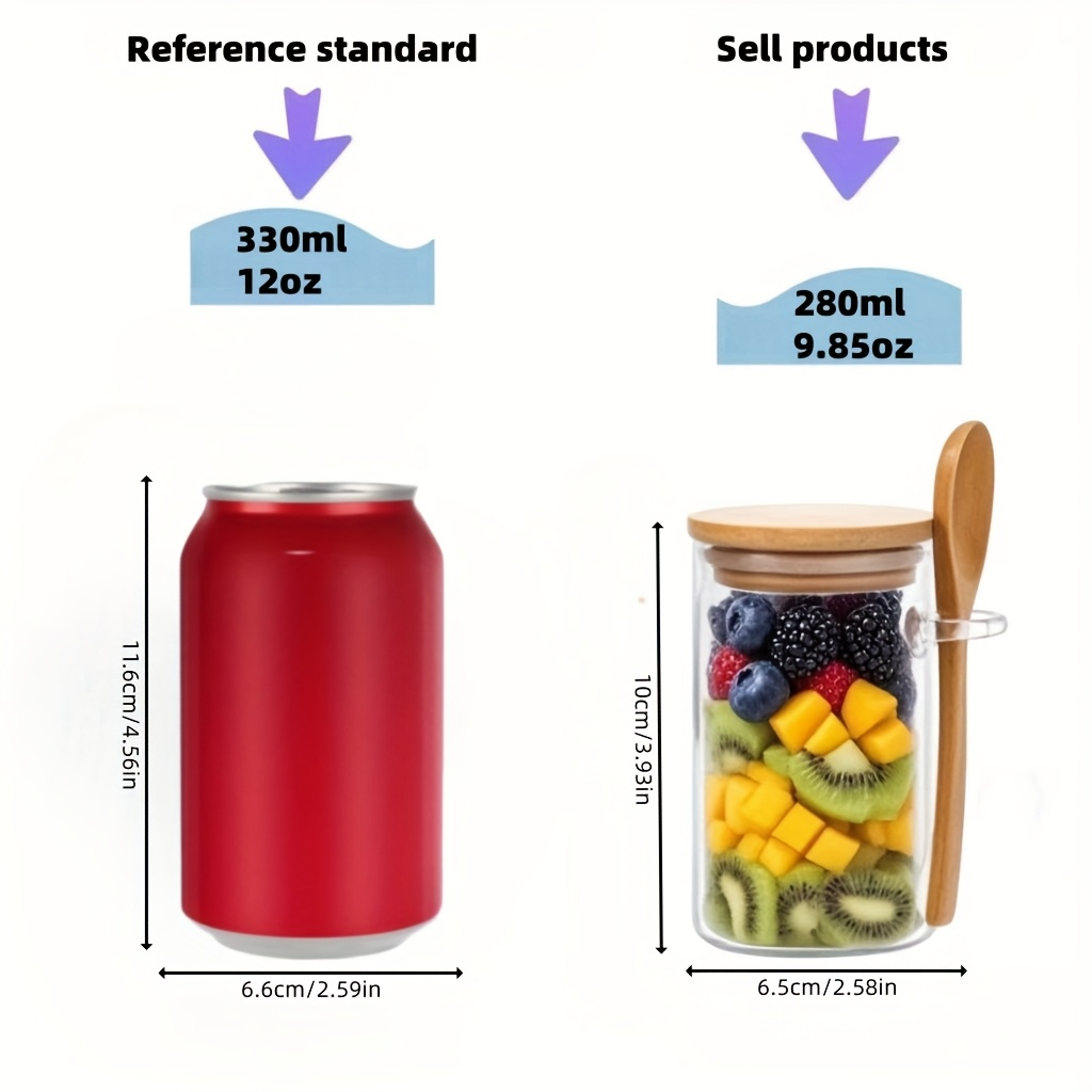 4/8/12個入り、蓋付きオートミール朝食カップ（9.85オ - Meal Prep Glass Containers With Lids のレビューと価格