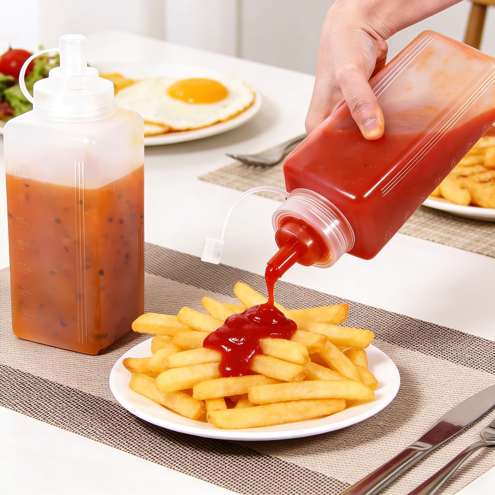 1000MLスクイーズソースボトルと蓋付き大口径プラスチック - Sauce Squeeze Bottle のレビューと価格