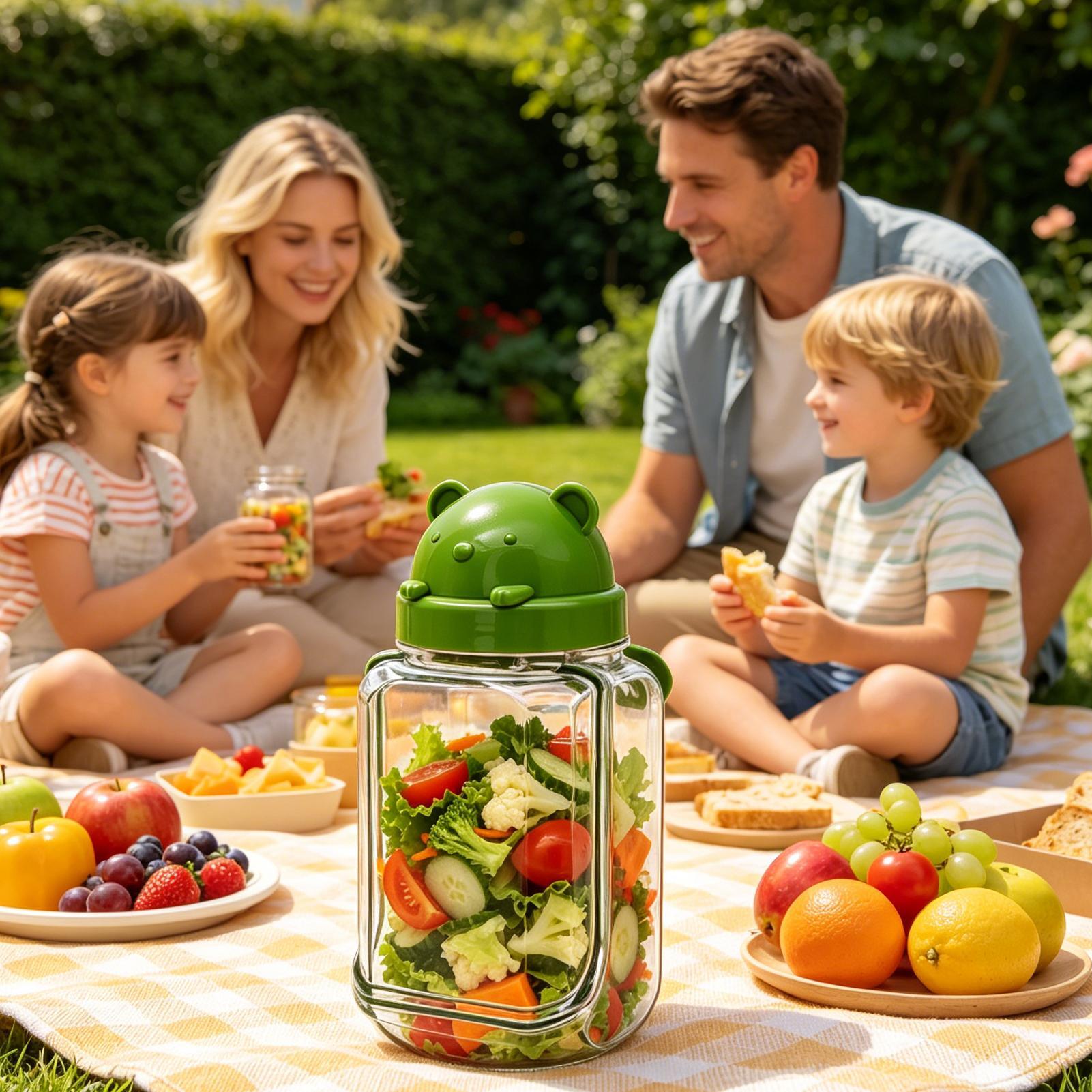 サラダジャー クリアフードオーガナイザー サラダキャニスター - Meal Prep Jar Salad のレビューと価格