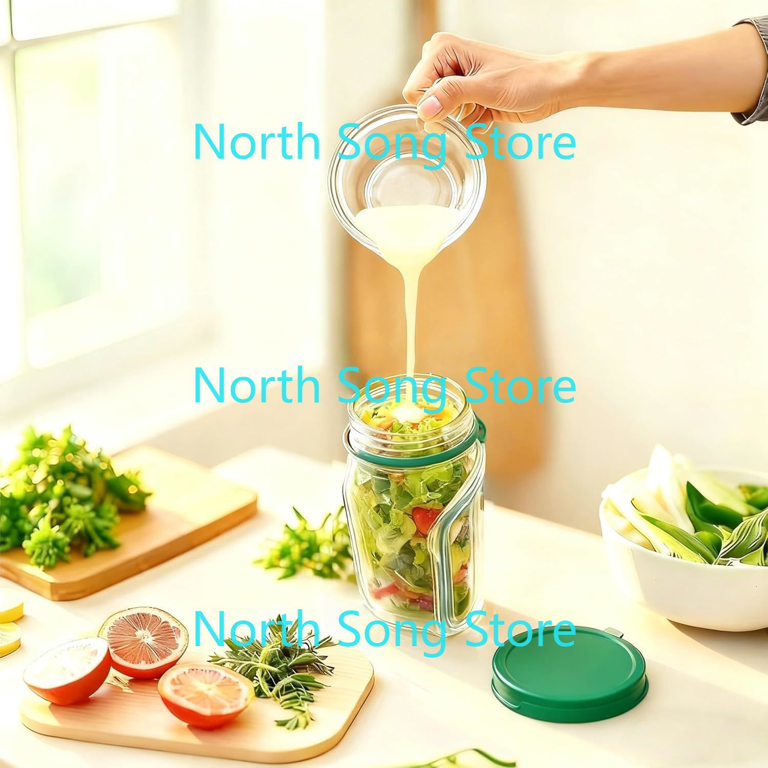 2026年新型サイドオープン式サラダメイソンジャー、漏れ防止 - Meal Prep Jar Salad のレビューと価格