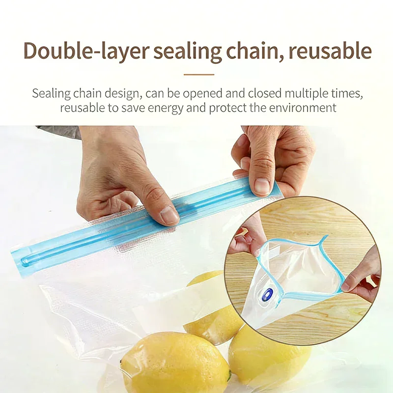 再利用可能な真空シーラーバッグ、ジップロック付きBPAフリー - Meal Prep Ziplock のレビューと価格