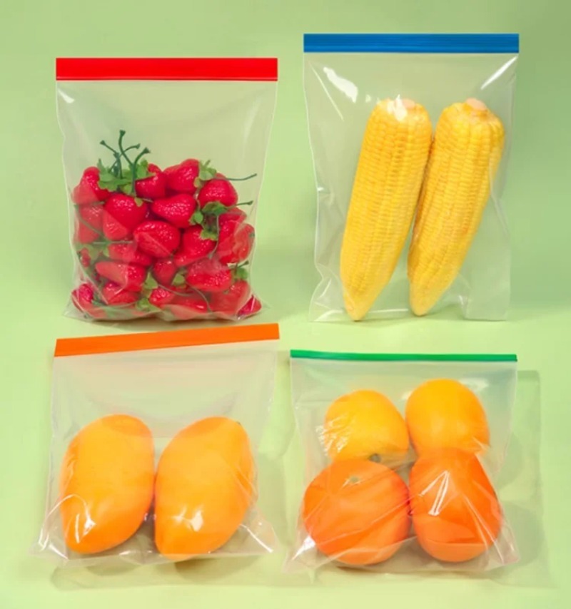 カラフルな透明PEジッパー保存袋 - 肉、野菜、コーヒー、ス - Meal Prep Ziplock のレビューと価格