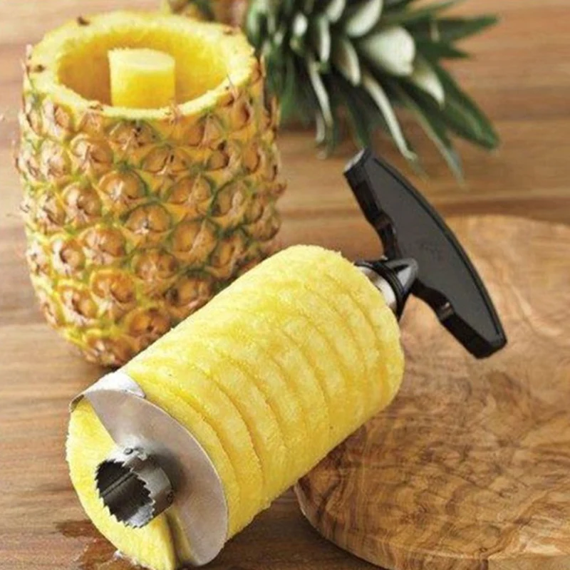 1 個パイナップルスライサーピーラーステンレス鋼簡単フルーツ - Pineapple Corer Slicer のレビューと価格