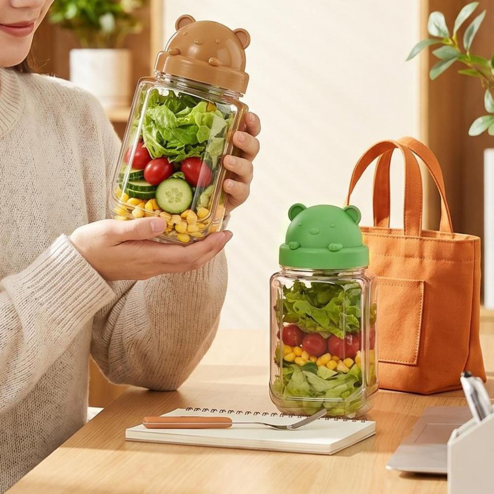 アップグレードされた密閉プラスチック製サラダ容器、携帯用サラ - Meal Prep Jar Salad のレビューと価格