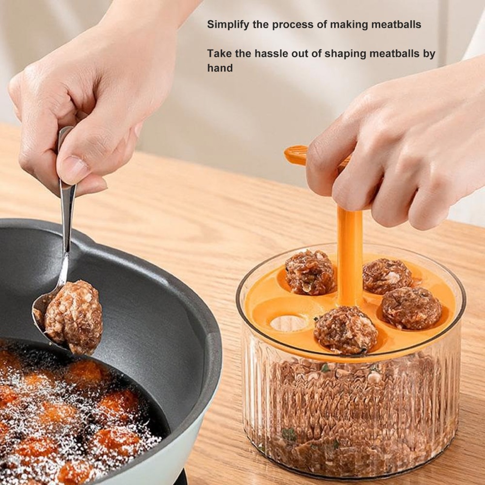 キッチンツールマニュアルミートボールメーカー5個用半透明プレ - Meal Prep With Rice のレビューと価格