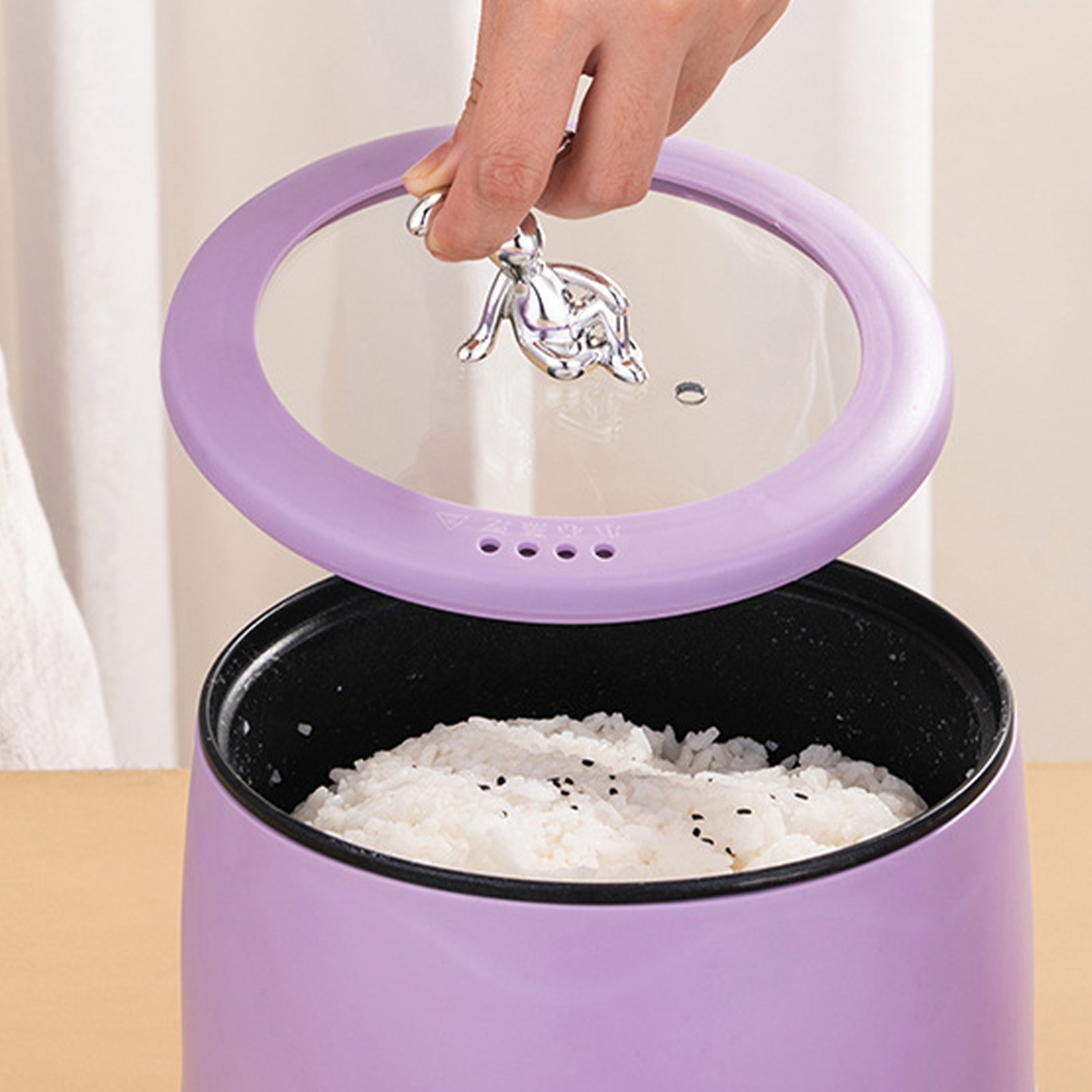 スマート電気ミニ炊飯器 18L ノンスティックコーティング  - Meal Prep With Rice のレビューと価格