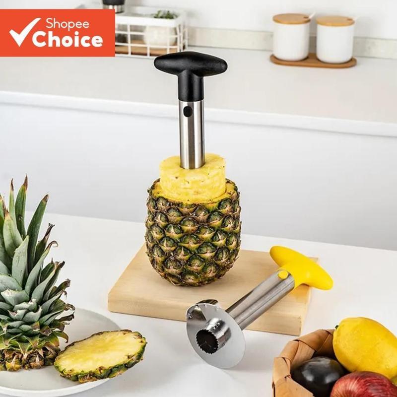 ステンレス製のパイナップルコアラー・スライサー、滑り止めハン - Pineapple Corer Slicer のレビューと価格