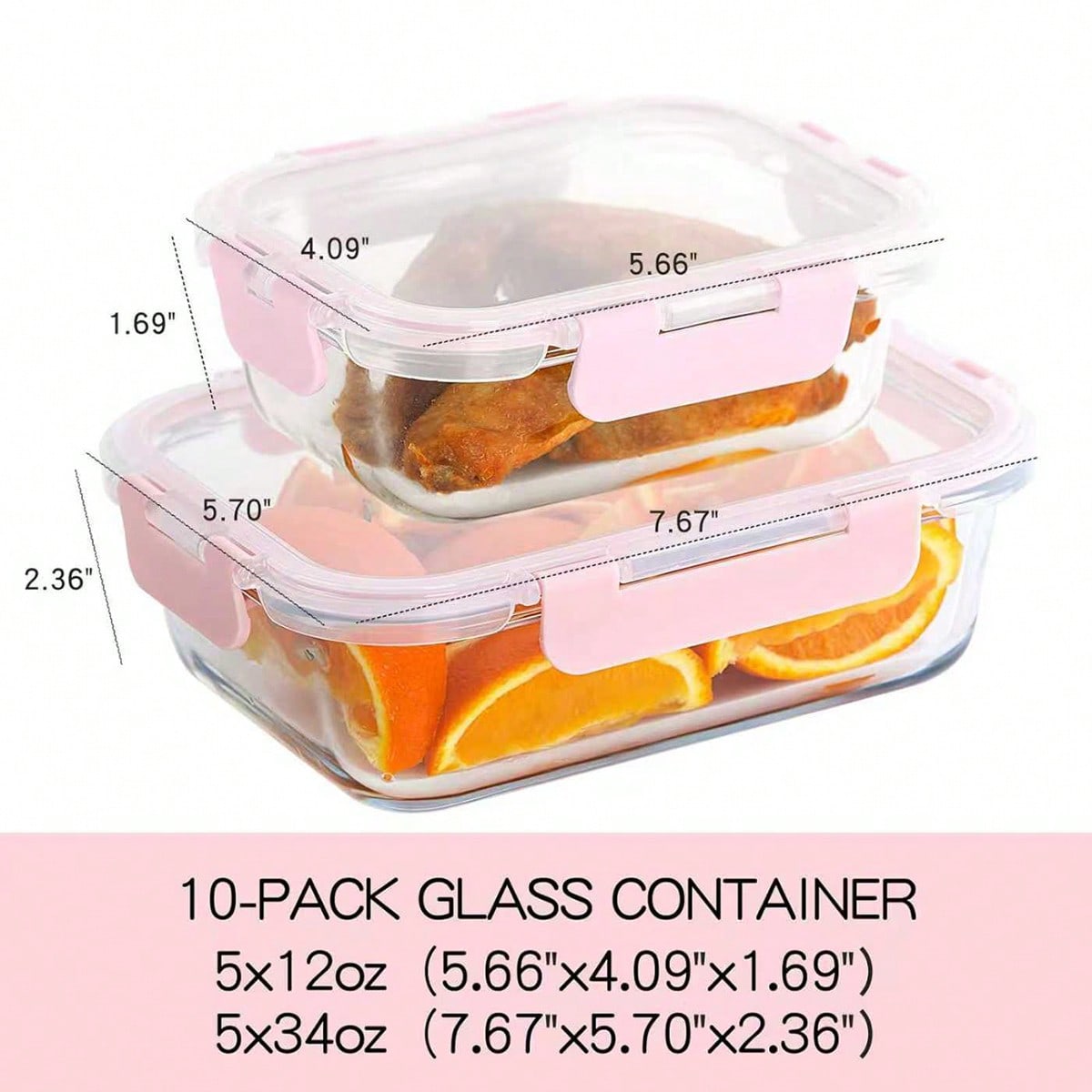10個入りガラス製ミールプレップ容器、蓋付き食品保存容器、気 - Meal Prep Glass Containers With Lids のレビューと価格