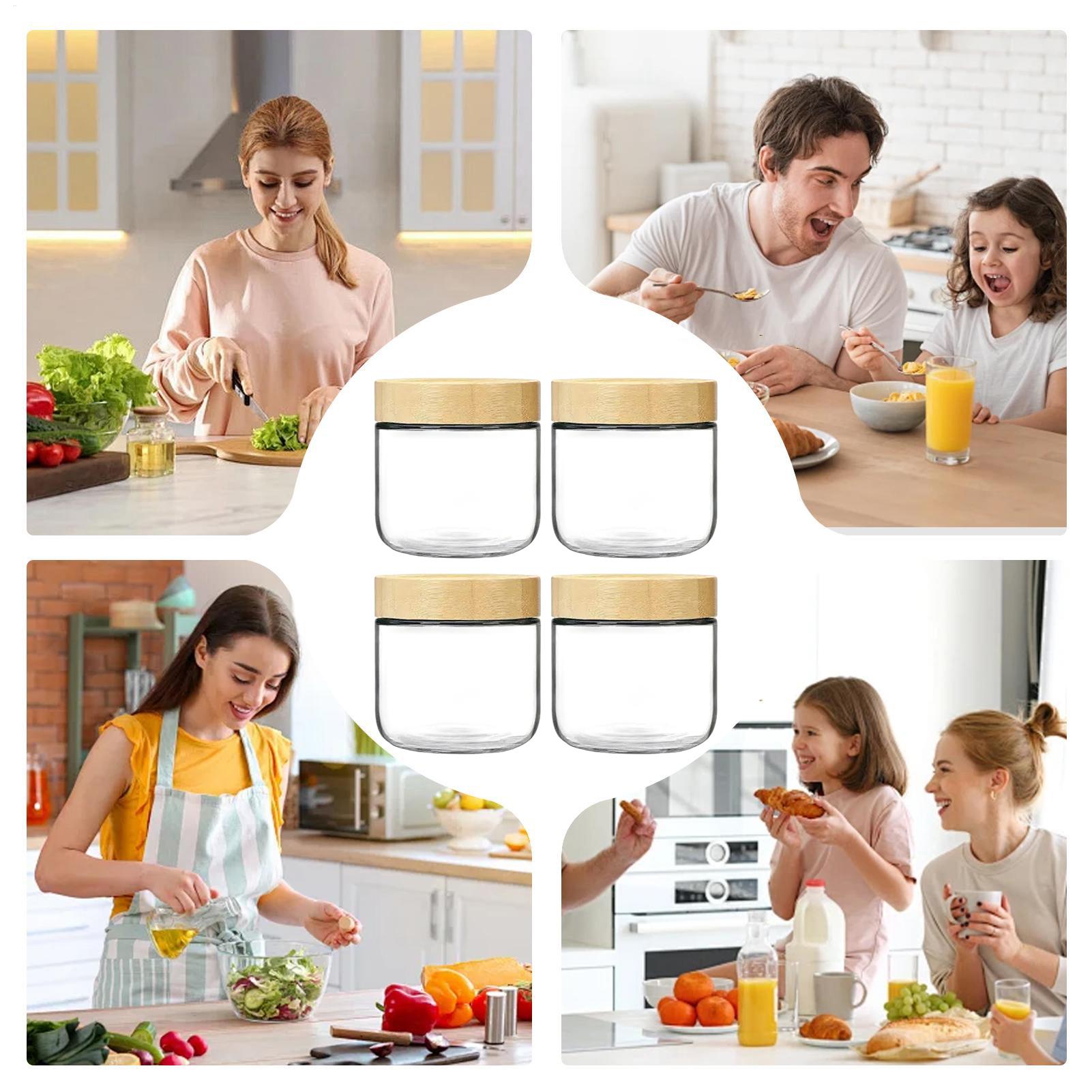 オーバーナイトオーツジャー 4個入り 300ml サラダガラ - Meal Prep Jar Salad のレビューと価格