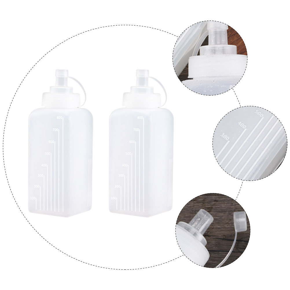 2 個のプラスチックスクイーズボトル広口漏れ防止キッチンソー - Sauce Squeeze Bottle のレビューと価格