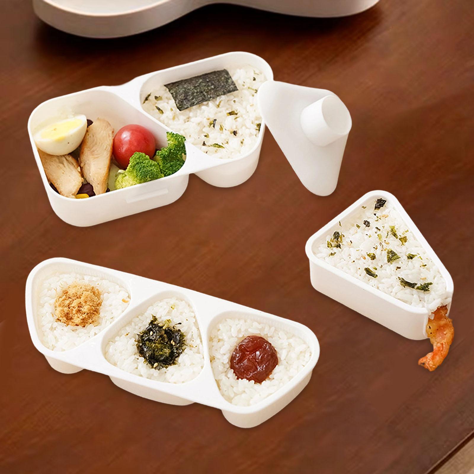 三角形おにぎりケース 食品グレードPP製 ポータブル弁当容器 - Meal Prep With Rice のレビューと価格