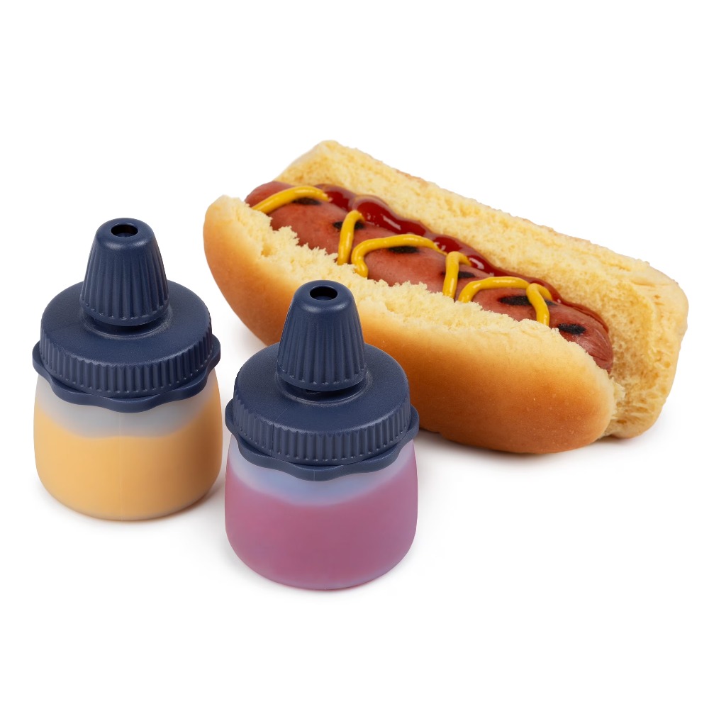 シリコン製スクイーズボトル ブルー 再利用可能な食品保存容器 - Sauce Squeeze Bottle のレビューと価格