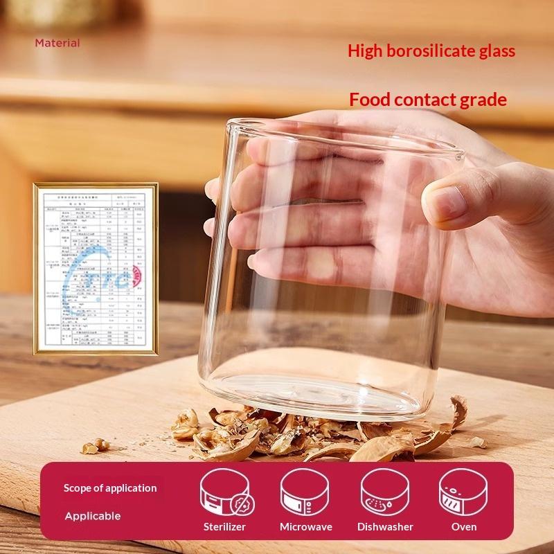 1Pc 240/400ML ガラス食品保存瓶、密封されたシリ - Meal Prep Juice Bottles のレビューと価格