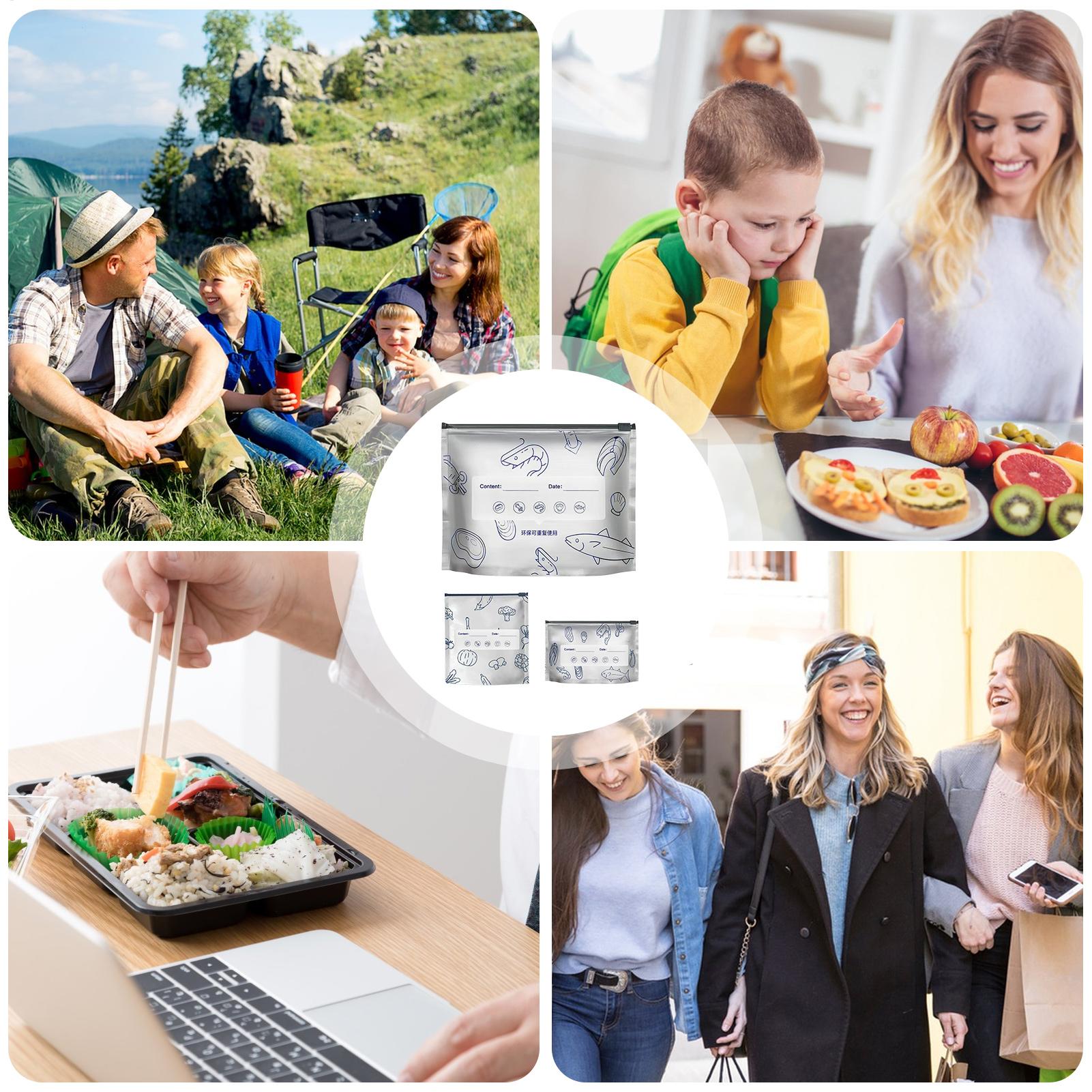 アルミ保存袋 30枚 ジップロック付き アルミホイル冷凍食品 - Meal Prep Ziplock のレビューと価格