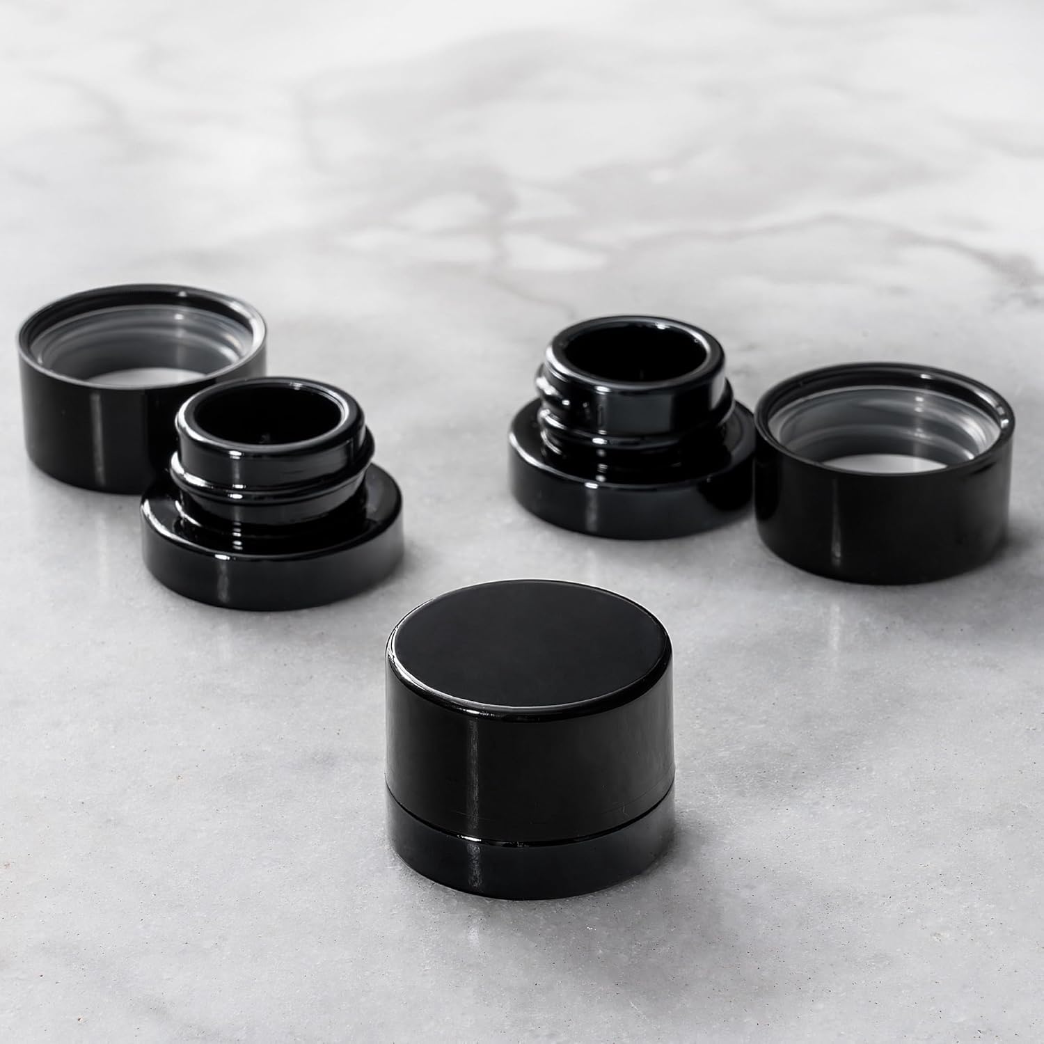 5mlの厚い黒いガラス瓶、チャイルドレジスタント蓋付き -  - Meal Prep Glass Containers With Lids のレビューと価格