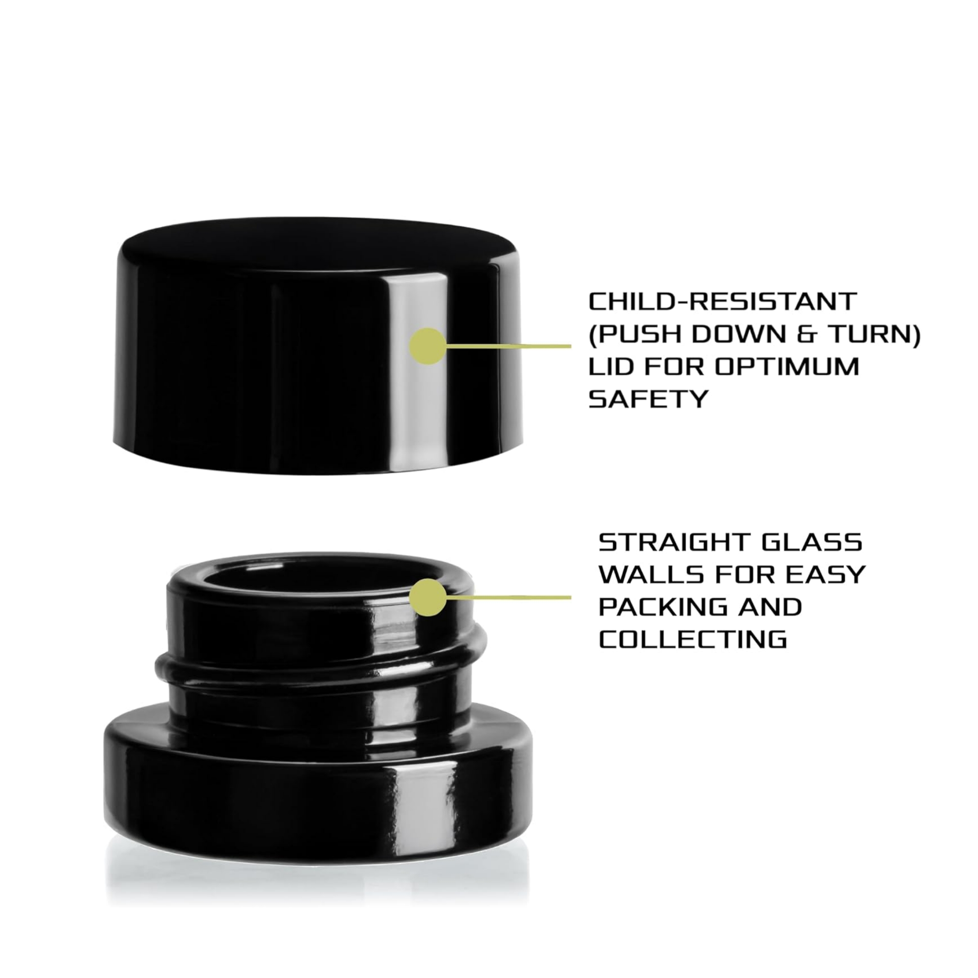 5mlの厚い黒いガラス瓶、チャイルドレジスタント蓋付き -  - Meal Prep Glass Containers With Lids のレビューと価格