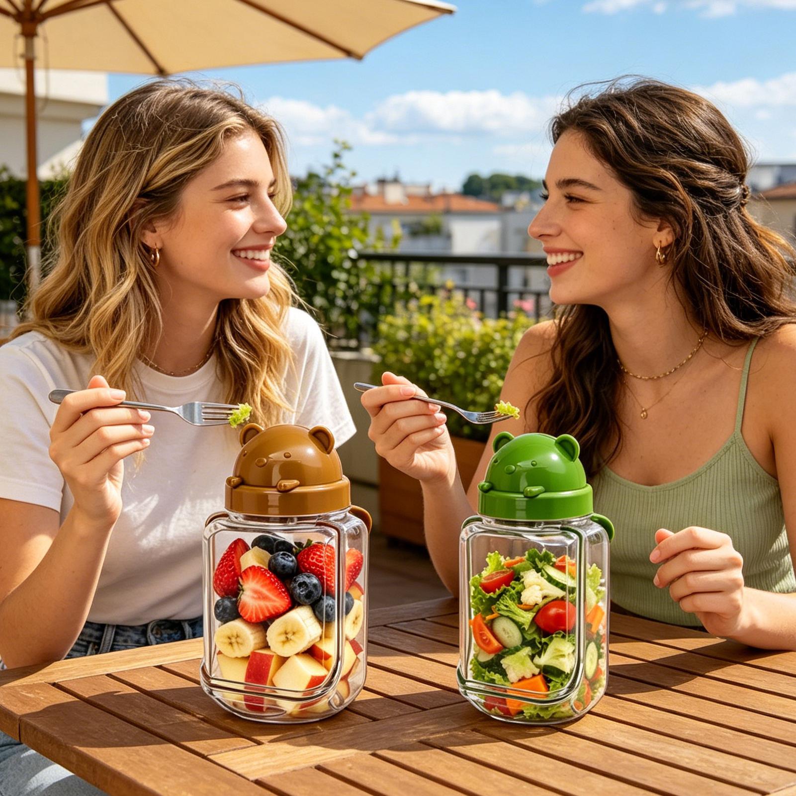 食事準備用ジャー ポータブル漏れ防止食品容器 サラダ容器 ラ - Meal Prep Jar Salad のレビューと価格
