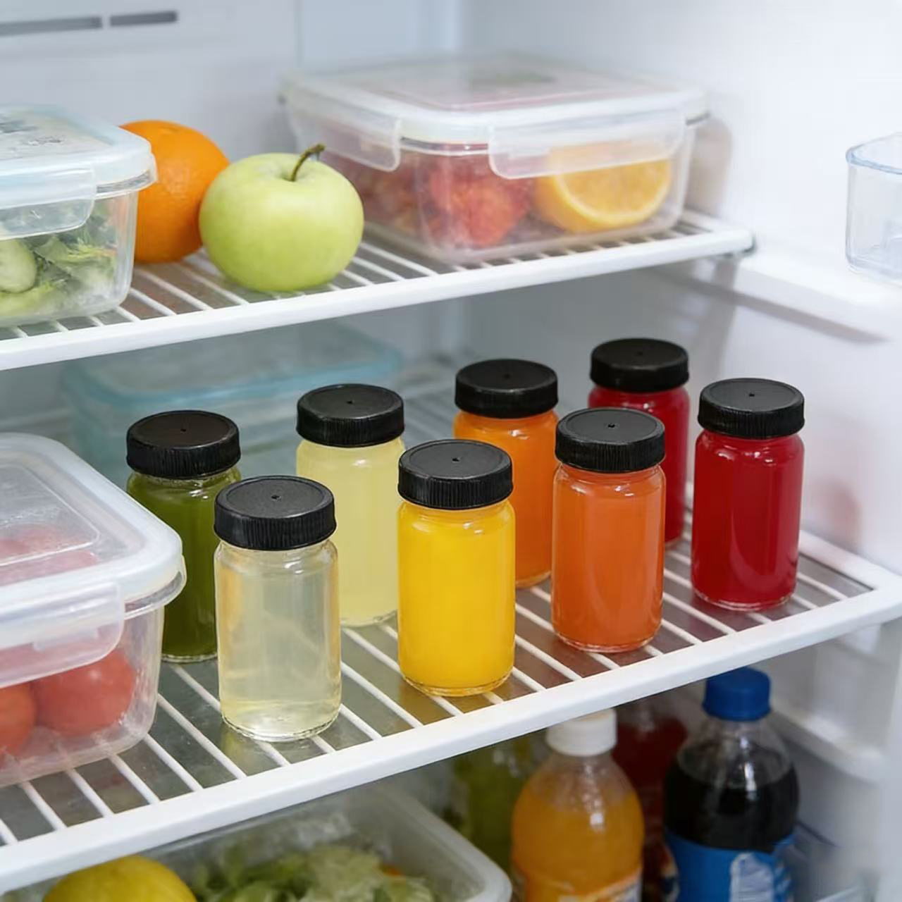 6 個 60 ミリリットル漏れ防止透明ガラスジュースボトルポ - Meal Prep Juice Bottles のレビューと価格