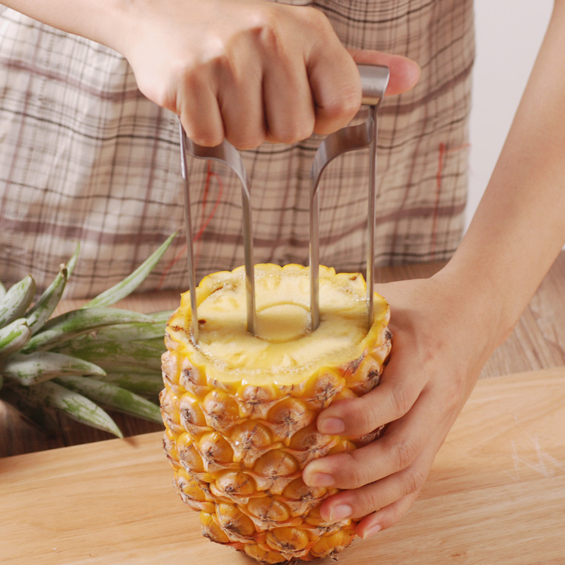 高品質キッチンフルーツガジェットステンレス鋼パイナップルコア - Pineapple Corer Slicer のレビューと価格