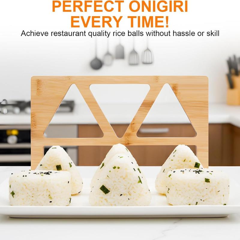 木製おにぎり型 5/6穴 日本のむすびメーカー 寿司DIY  - Meal Prep With Rice のレビューと価格