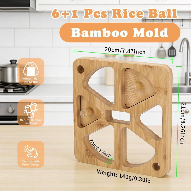 木製おにぎり型 5/6穴 日本のむすびメーカー 寿司DIY  - Meal Prep With Rice のレビューと価格