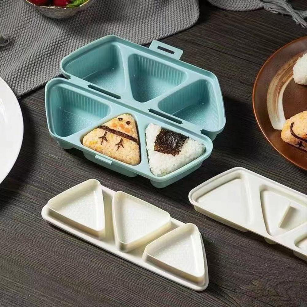 6つの三角形の団子型が付いた2-in-1弁当箱、蓋付きランチ - Meal Prep With Rice のレビューと価格