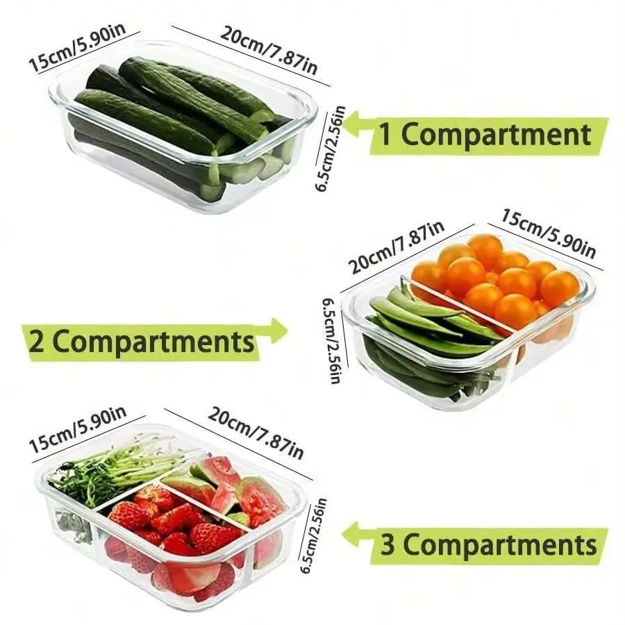 yesGlass 蓋付き食品保存容器、食事の準備用、冷蔵庫や - Meal Prep Glass Containers With Lids のレビューと価格