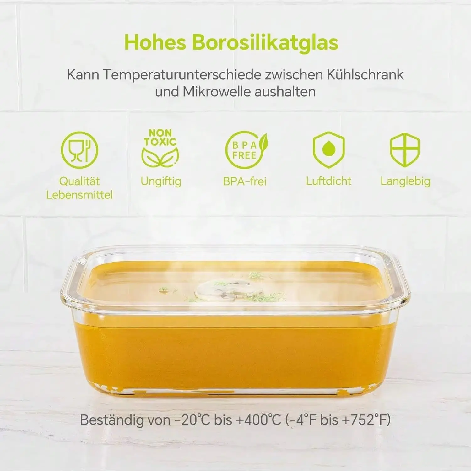 yesGlass 蓋付き食品保存容器、食事の準備用、冷蔵庫や - Meal Prep Glass Containers With Lids のレビューと価格