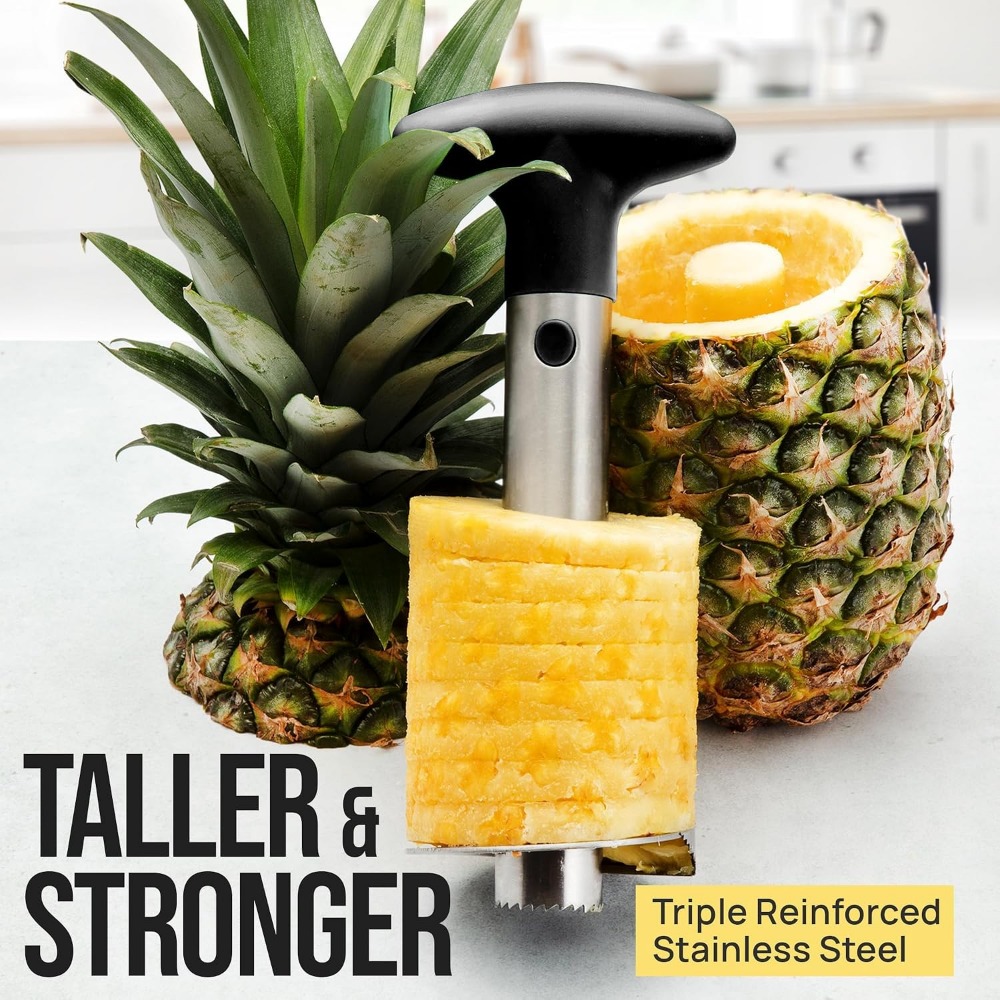 ステンレス製パイナップルコアラー＆スライサー – 人間工学に - Pineapple Corer Slicer のレビューと価格